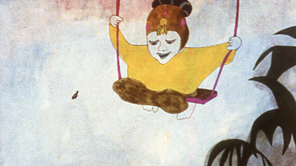Person on swing.